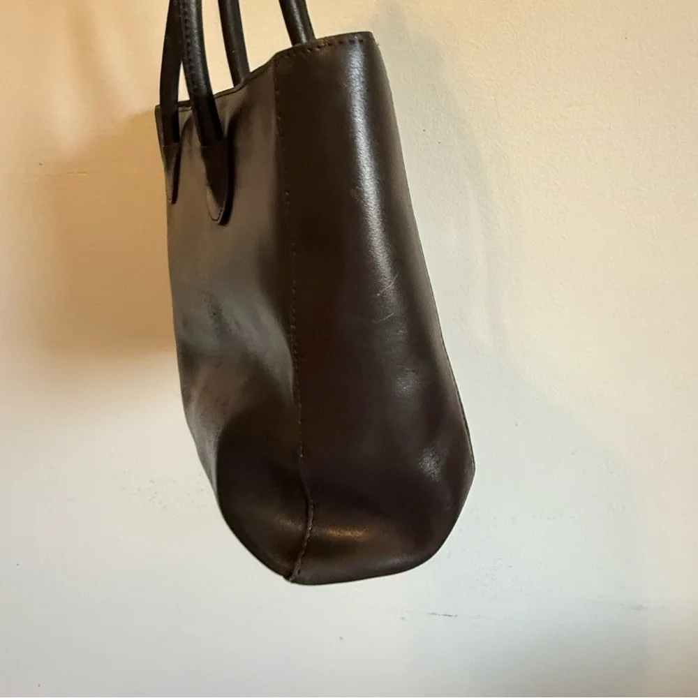 Besozzi Franco Genuine Leather Made Italy Tote Bag Color Brown